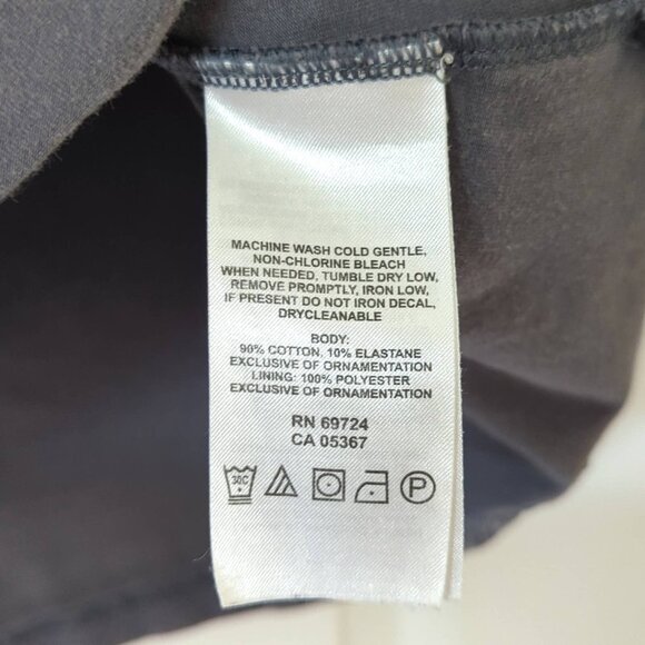 Mountain Hardware Striped Light Cotton High Waisted Soft Mini Skirt Gray Navy M - Picture 5 of 8